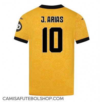 Camisa de time de futebol Wolves Jhon Arias #10 Replicas 1º Equipamento 2025-26 Manga Curta Camisa de time de futebol Wolves Jhon Arias #10 Replicas 1º Equipamento 2025-26 Manga Curta